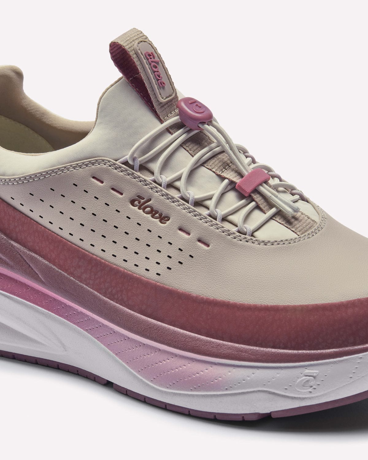 forte-2-burgundy-tan_Laces_Side_White_Background_Zoomed_In_Clarino_Material